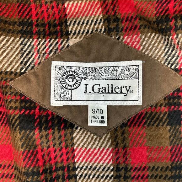 J Gallery Trench Coat 9/10 Long Brown Leather Collar Tie Warm Lined Layering - Picture 9 of 12